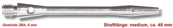 Shaft Alu medium, ca. 45 mm, silber