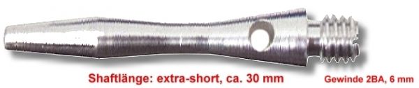 Shaft Alu extra short, ca.30 mm, silber