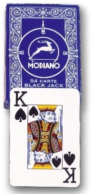 Original Modiano "Plastico" für Poker oder Black Jack blau