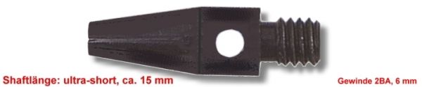 Shaft Alu ultra short, ca.15 mm, schwarz