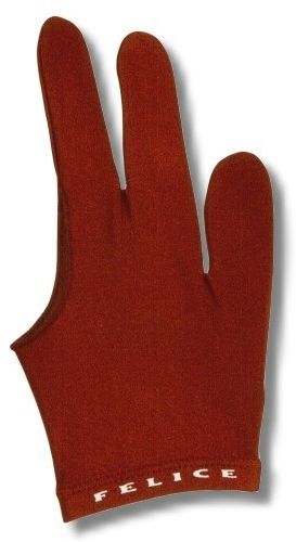 Billard-Handschuh, FELICE "DUNKELROT", für rechte und linke Hand,