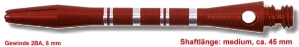 Shaft Alu Stripe medium, ca 45 mm, rot