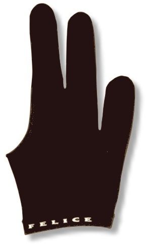 Billard-Handschuh, FELICE " SCHWARZ" , für rechte und linke Hand.