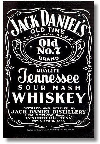 Blechschild Jack Daniels "Black Label"