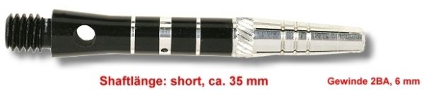 Shaft TOP-SPIN, short, ca. 35 mm, schwarz